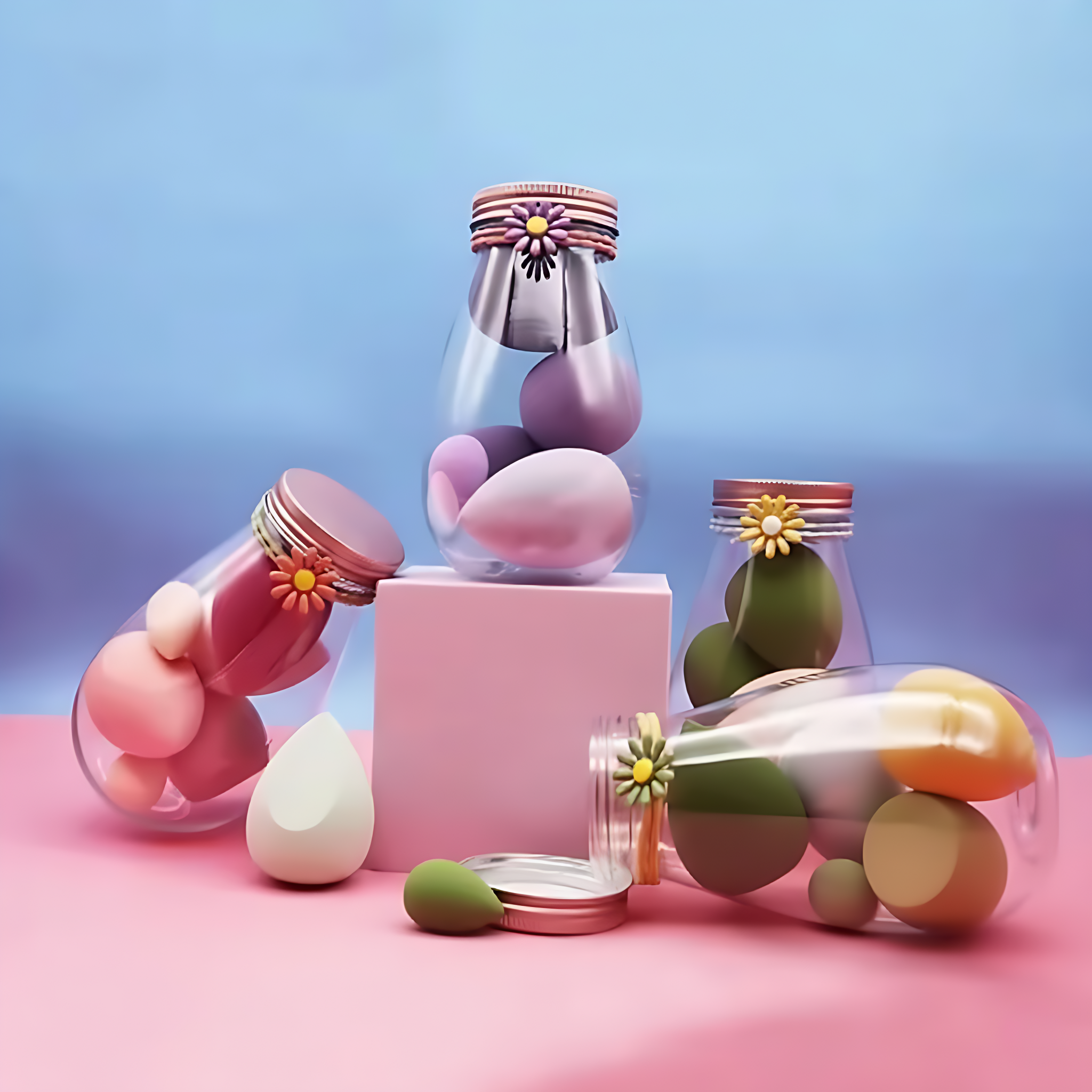 6 Water Drop Sponges
