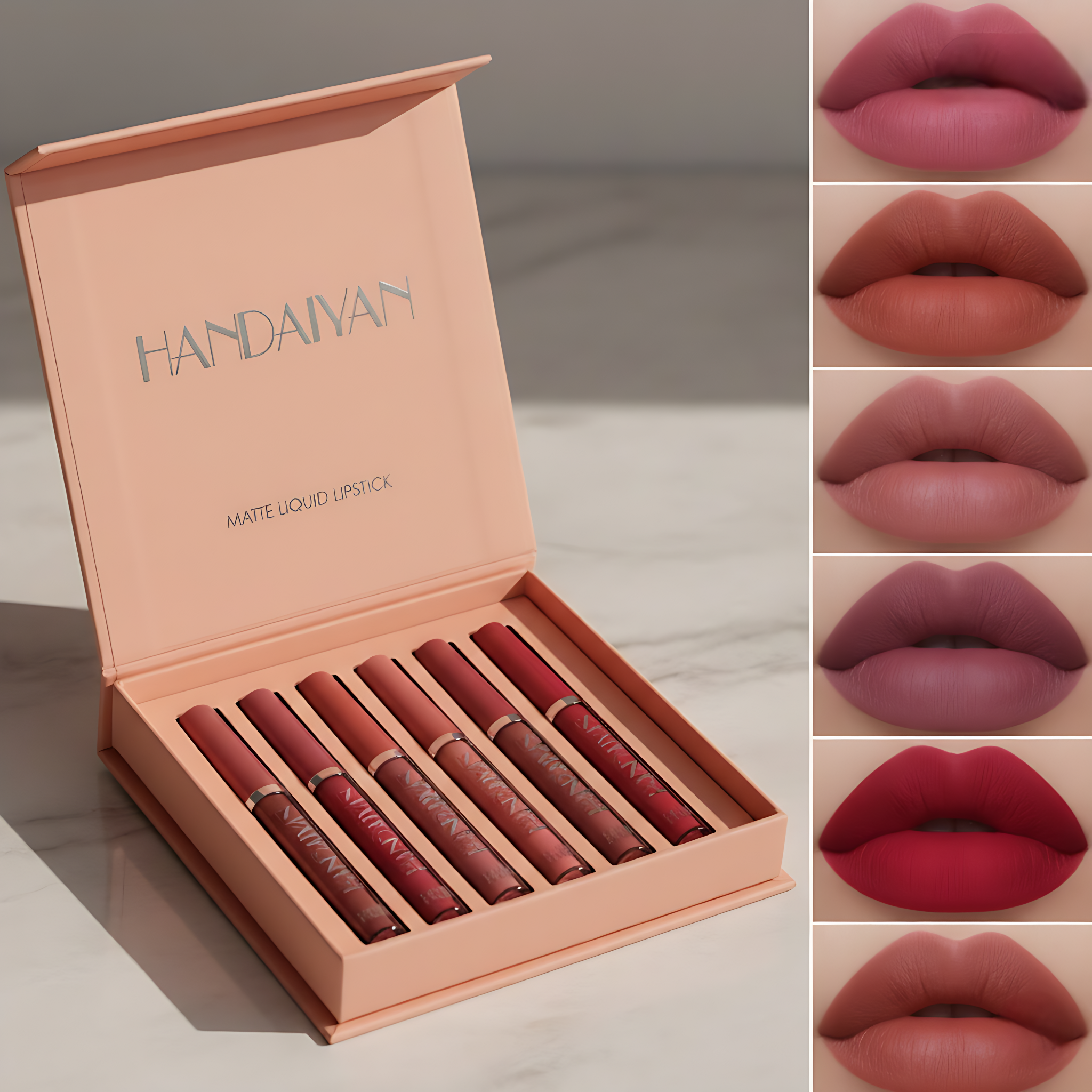 6PCS Matte Velvet Waterproof Lipstick