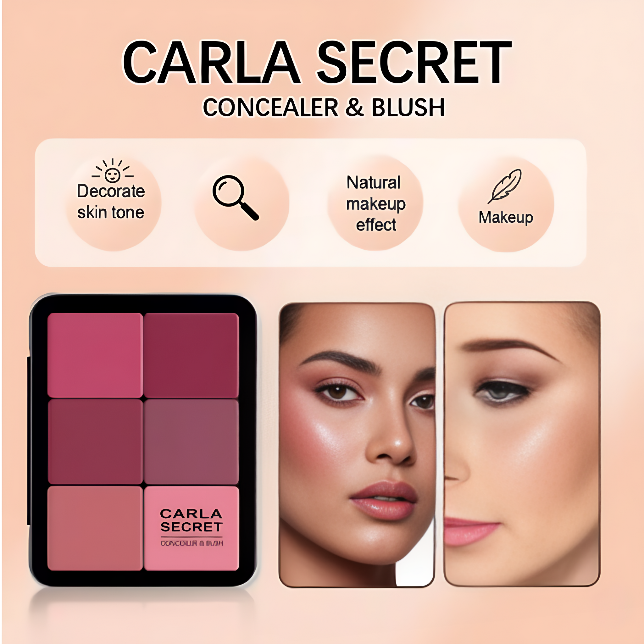12-Color Concealer & Blush Palette