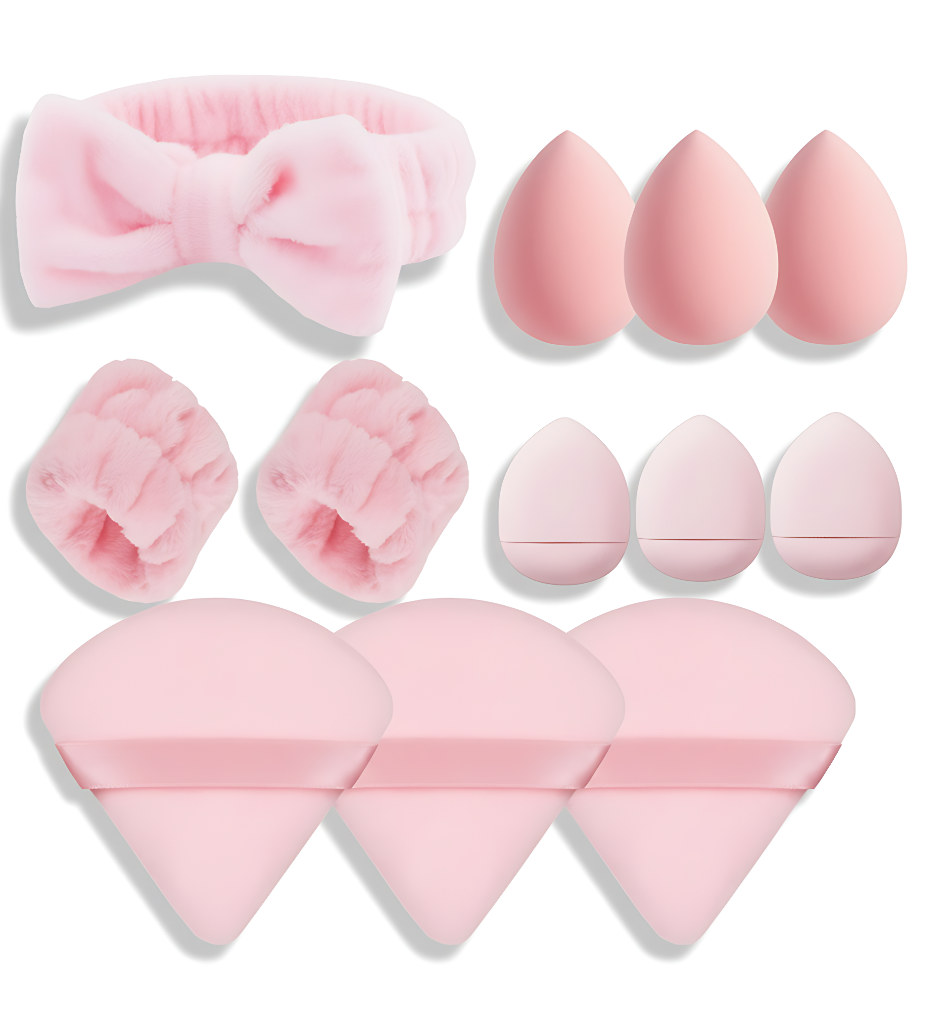 9Pcs Sponge With Headband Wristband