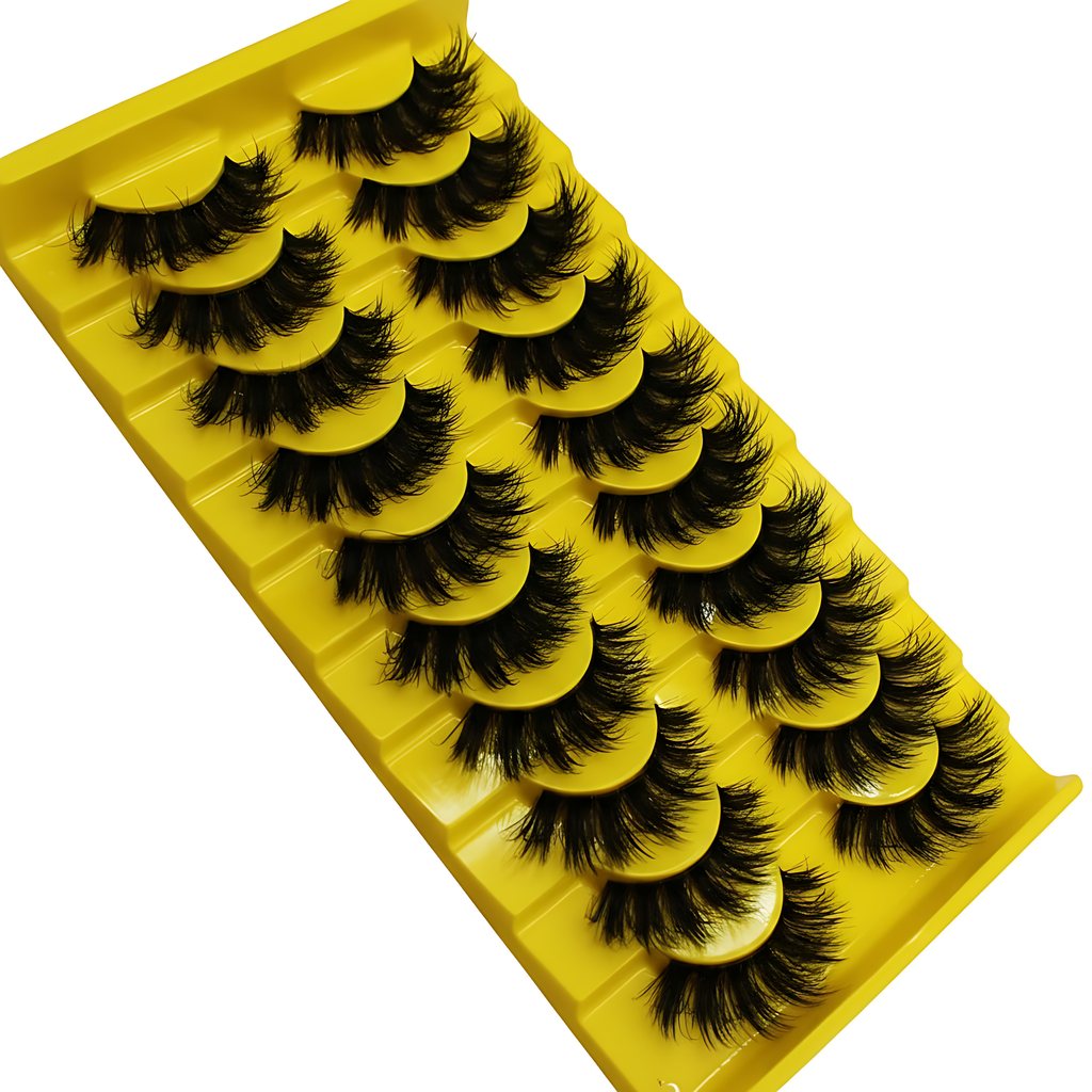 10 Pairs Fluffy 3D False Lashes