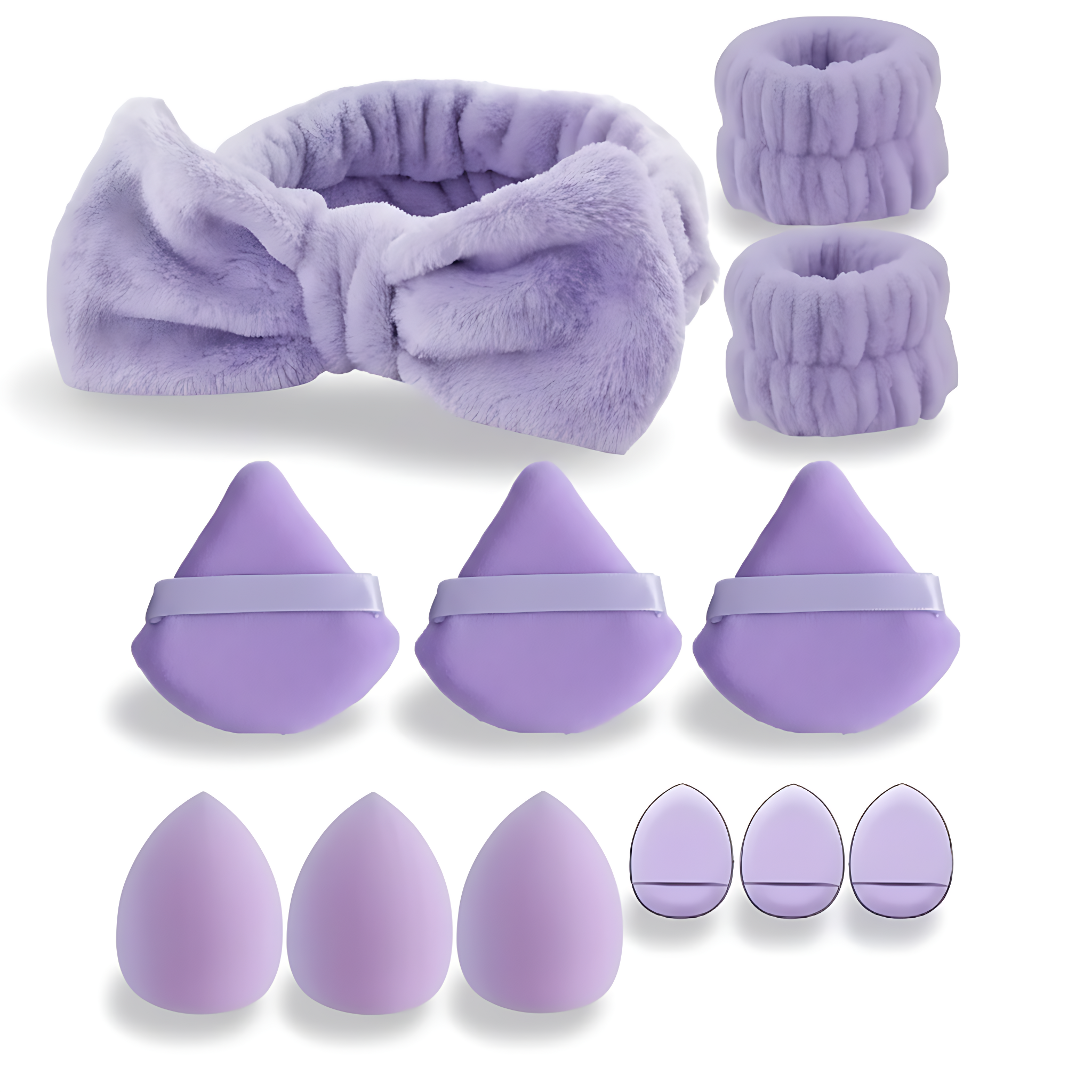 9Pcs Sponge With Headband Wristband