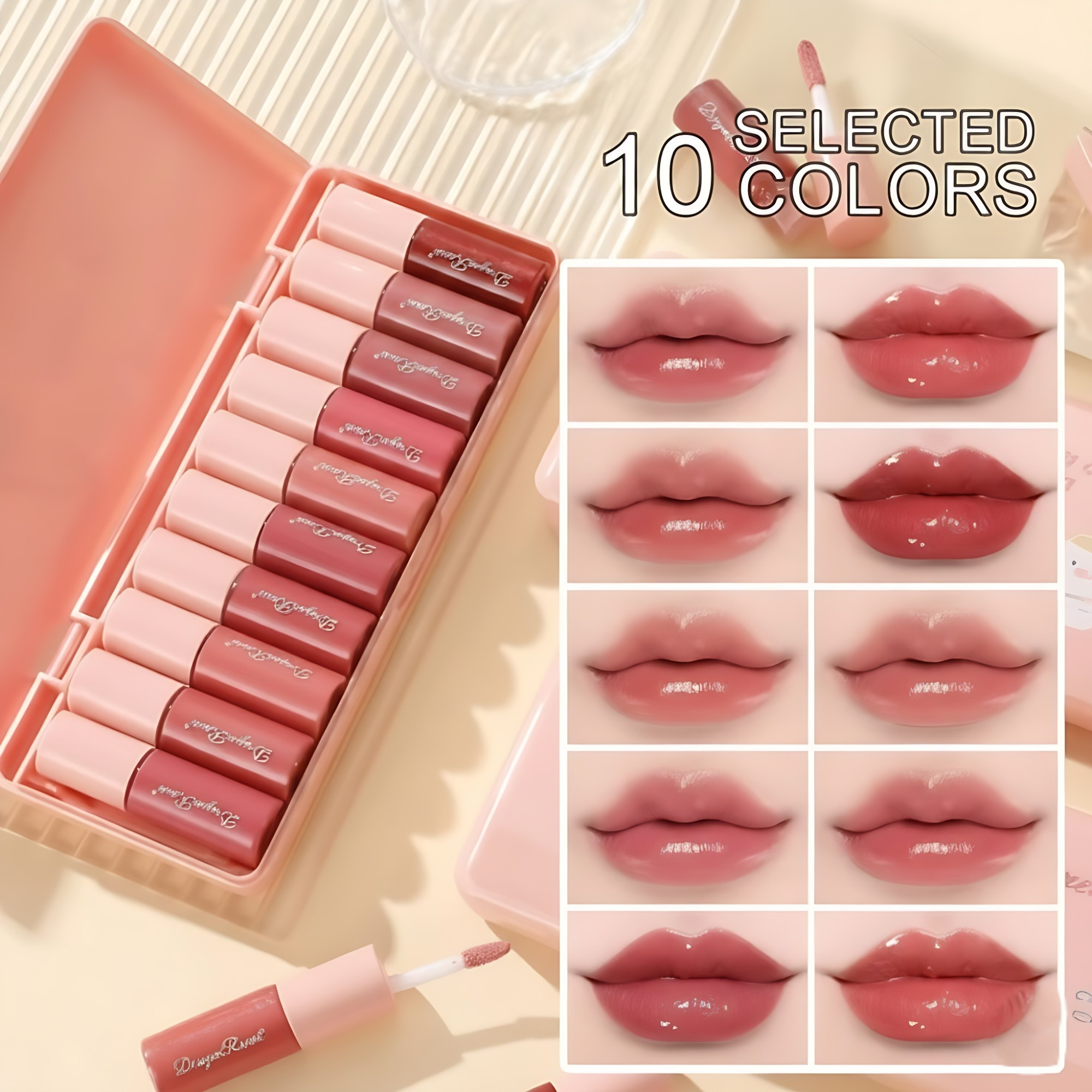 10-Piece Glitter Lip Set