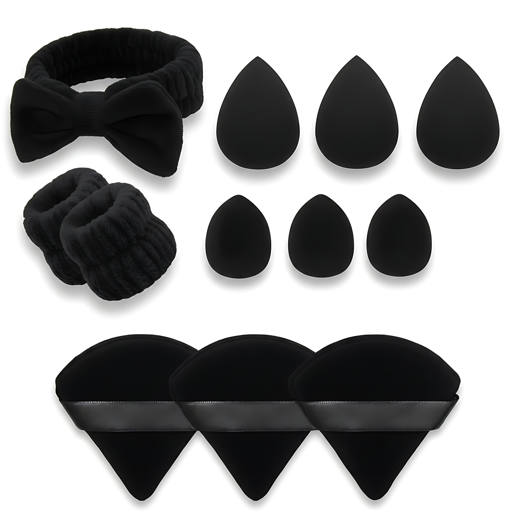 9Pcs Sponge With Headband Wristband
