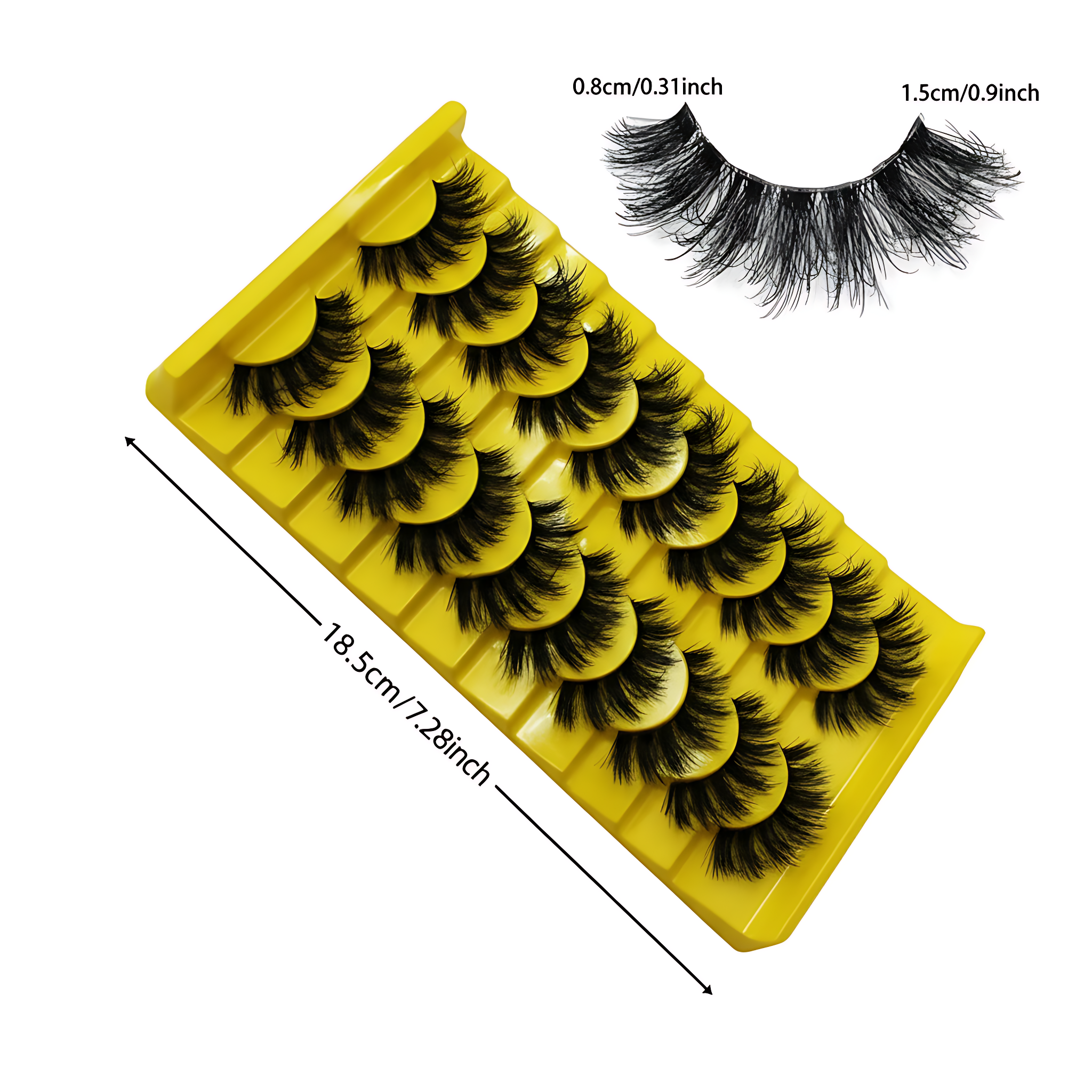 10 Pairs Fluffy 3D False Lashes
