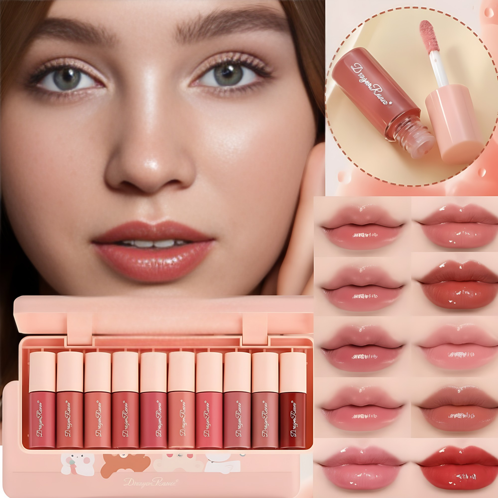 10-Piece Glitter Lip Set