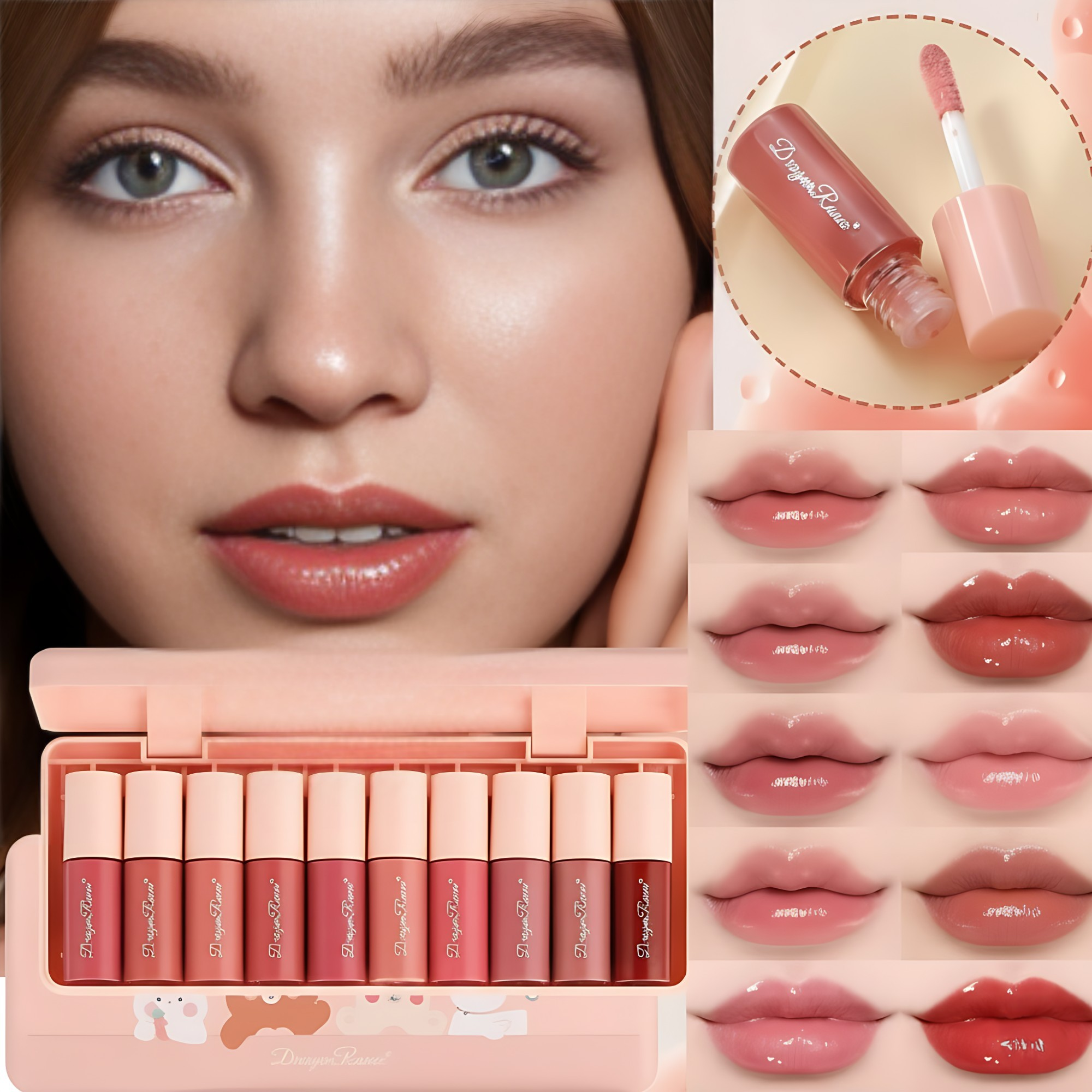 10-Piece Glitter Lip Set