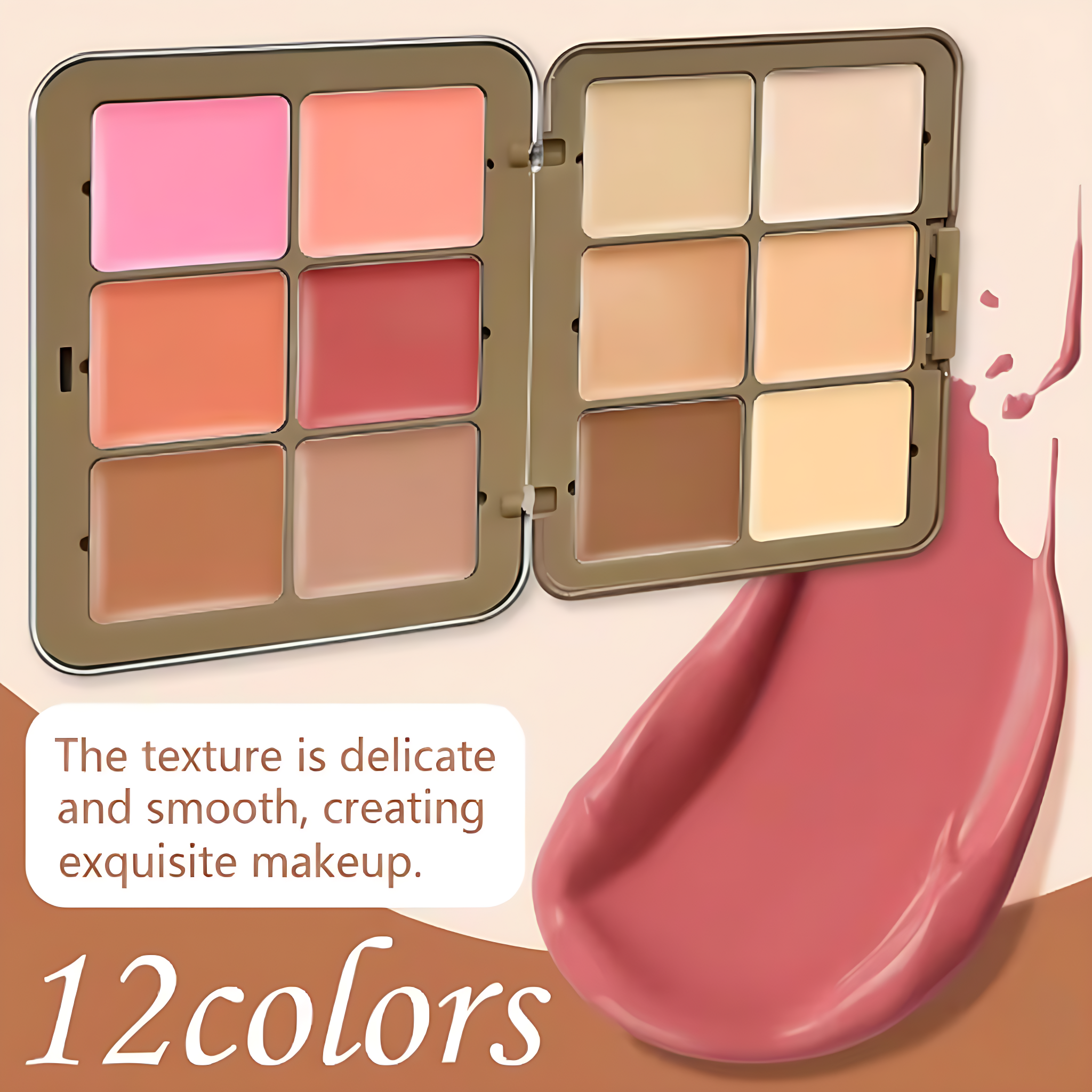 12-Color Concealer Set, Portable Makeup