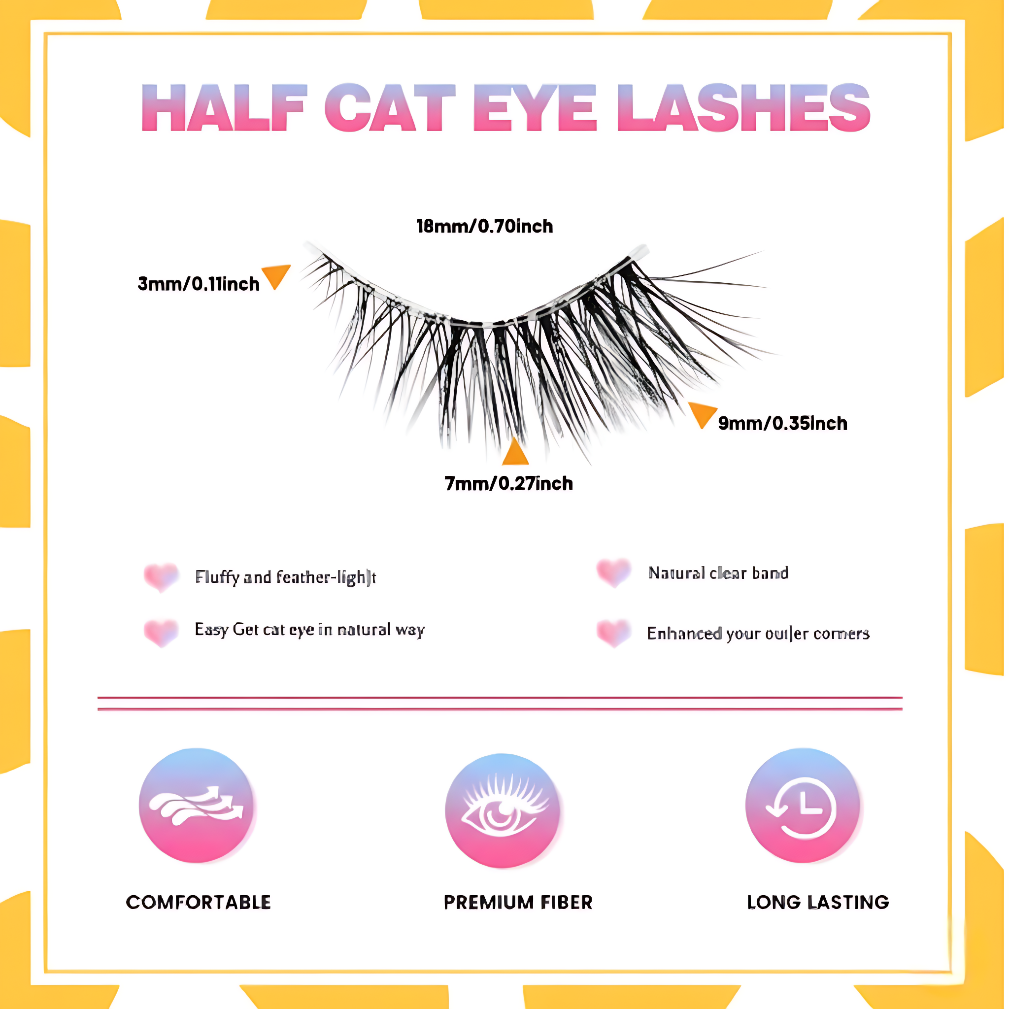Half Thick Natural Cat Eyelashes