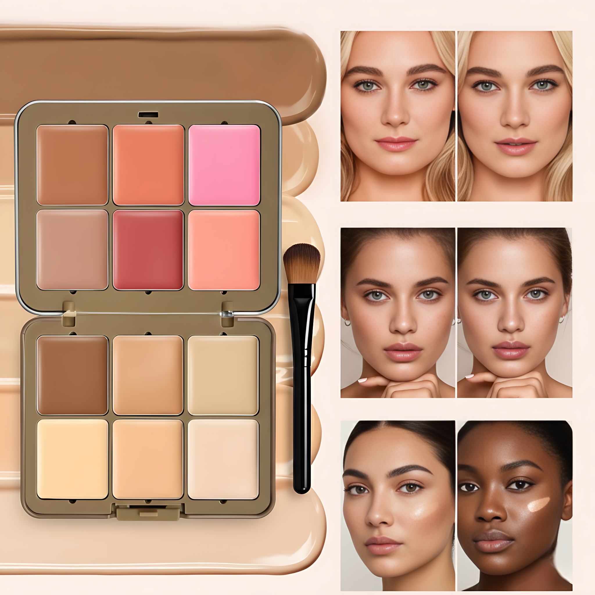12-Color Concealer Set, Portable Makeup