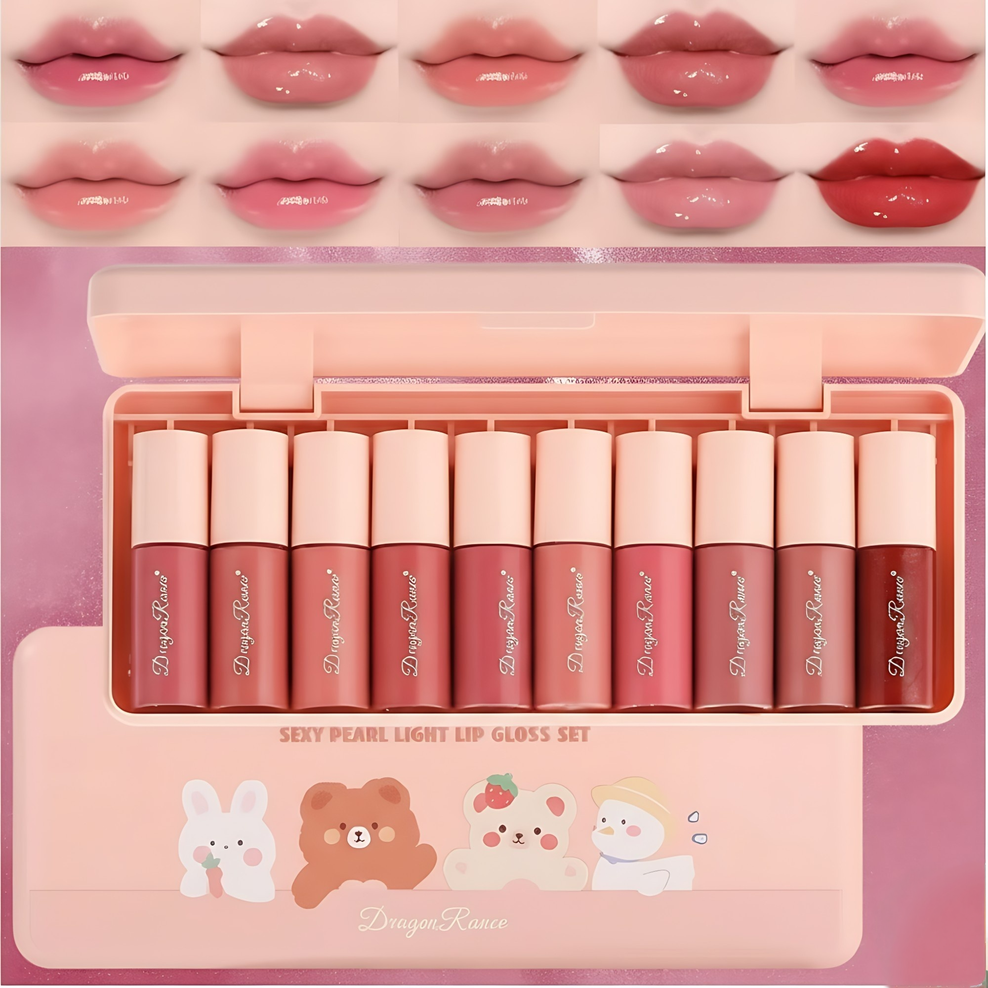 10-Piece Glitter Lip Set